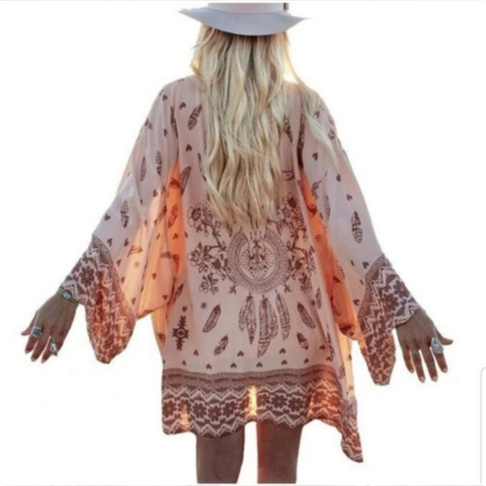 Kimono beach coverup - Southwest Boho Style